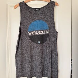 Volcom Charcoal and Blue Graphic Tank